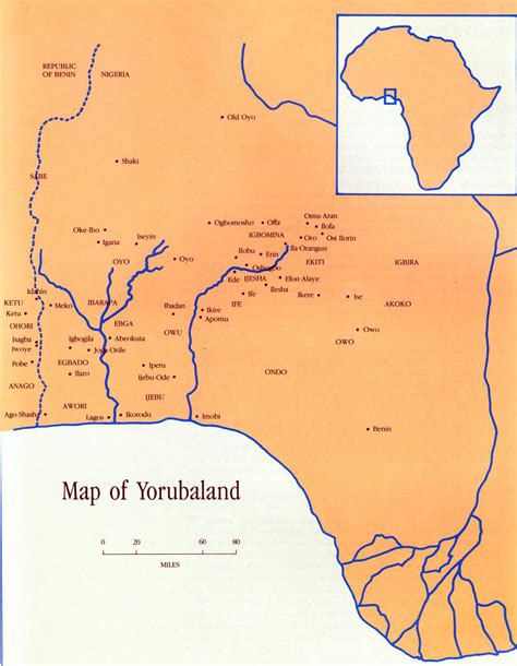 map of yoruba land
